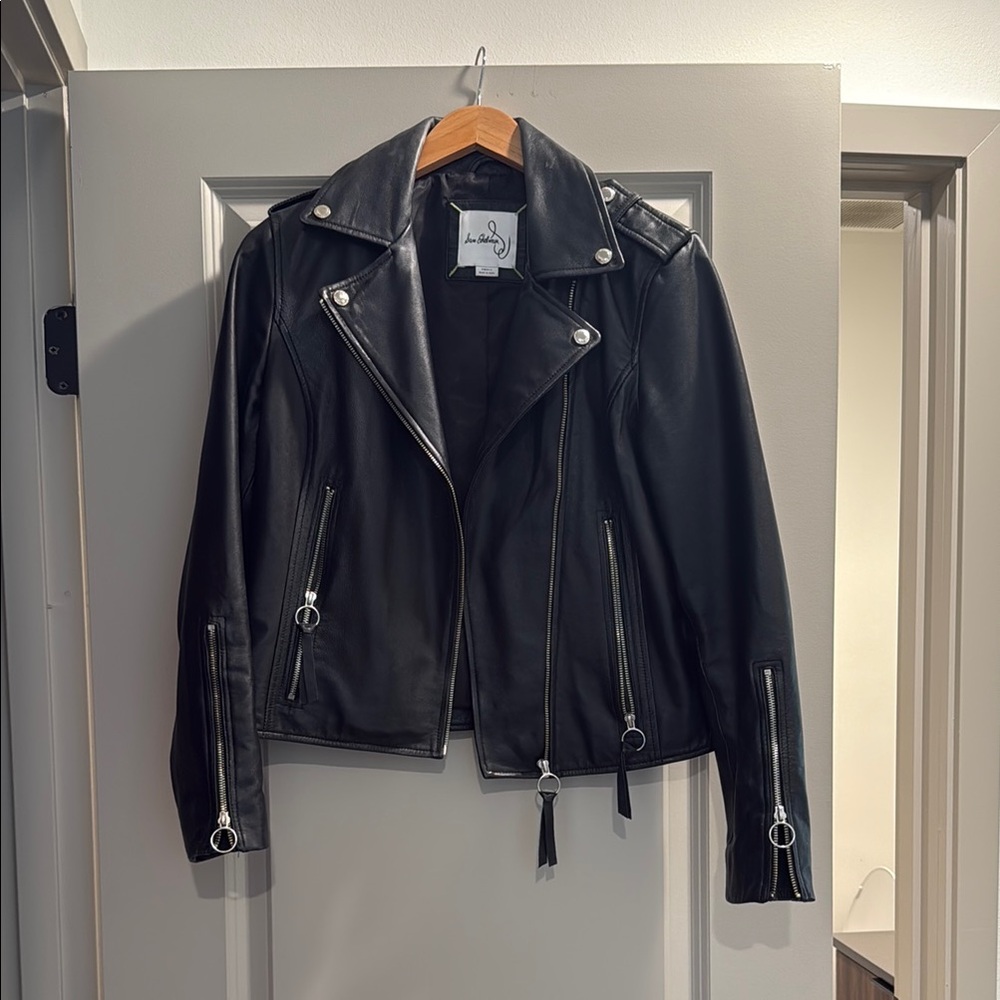 Women's Sam Edelman Vegan Black Leather Jacket